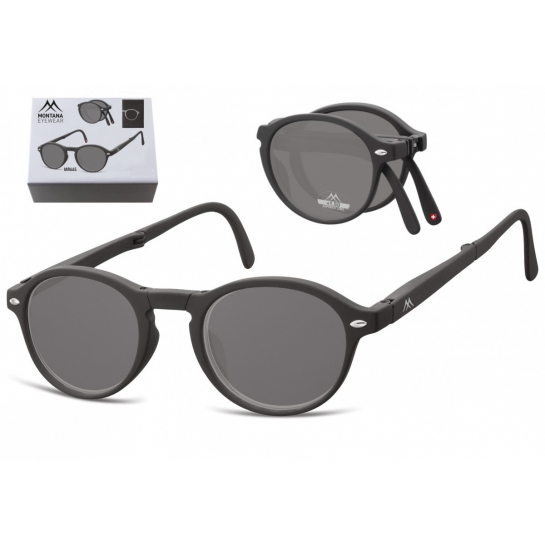 Przyciemniane Składane okulary do czytania Asferyczne Lenonki Montana BOX66S moc: +1